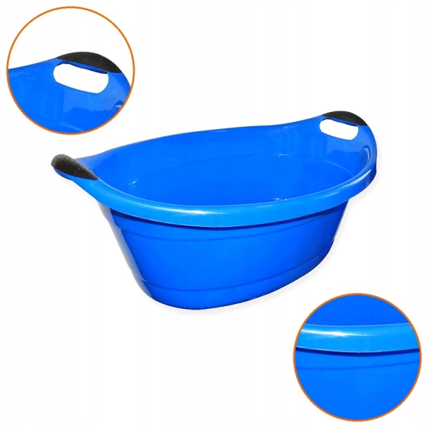 MISKA OWALNA PLASTIKOWA 25 L 620X430X270 MM DO PRANIA SPRZĄTANIA AGD
