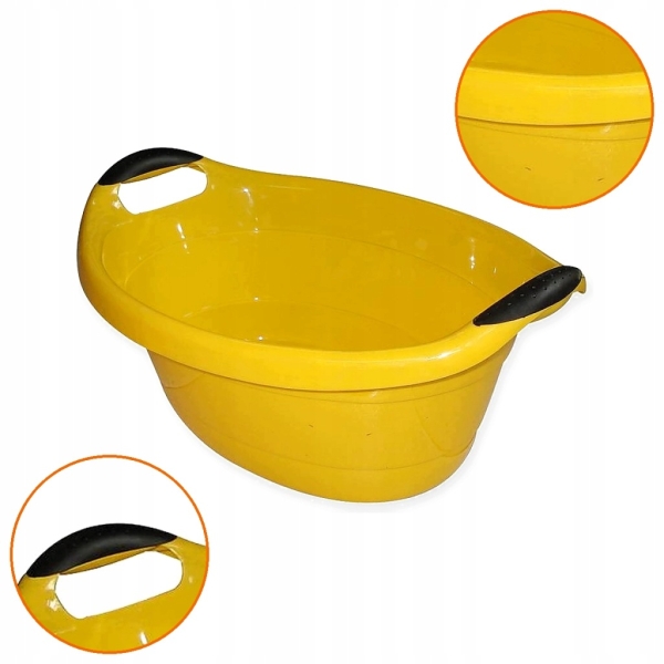 MISKA OWALNA PLASTIKOWA 14 L 500X360X180 MM DO PRANIA SPRZĄTANIA AGD
