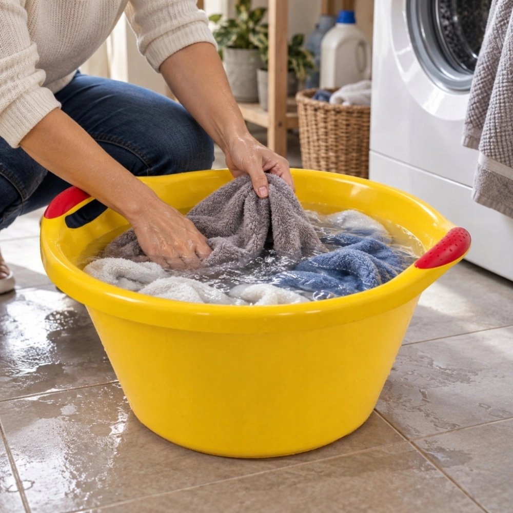 MISKA PLASTIKOWA 25 L 510 MM Z UCHWYTAMI DO PRANIA SPRZĄTANIA AGD