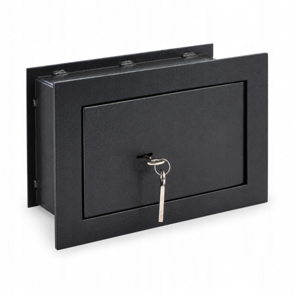 SEJF ŚCIENNY DO WMUROWANIA 30X20X15 CM STALOWY MECHANICZNY NA KLUCZ