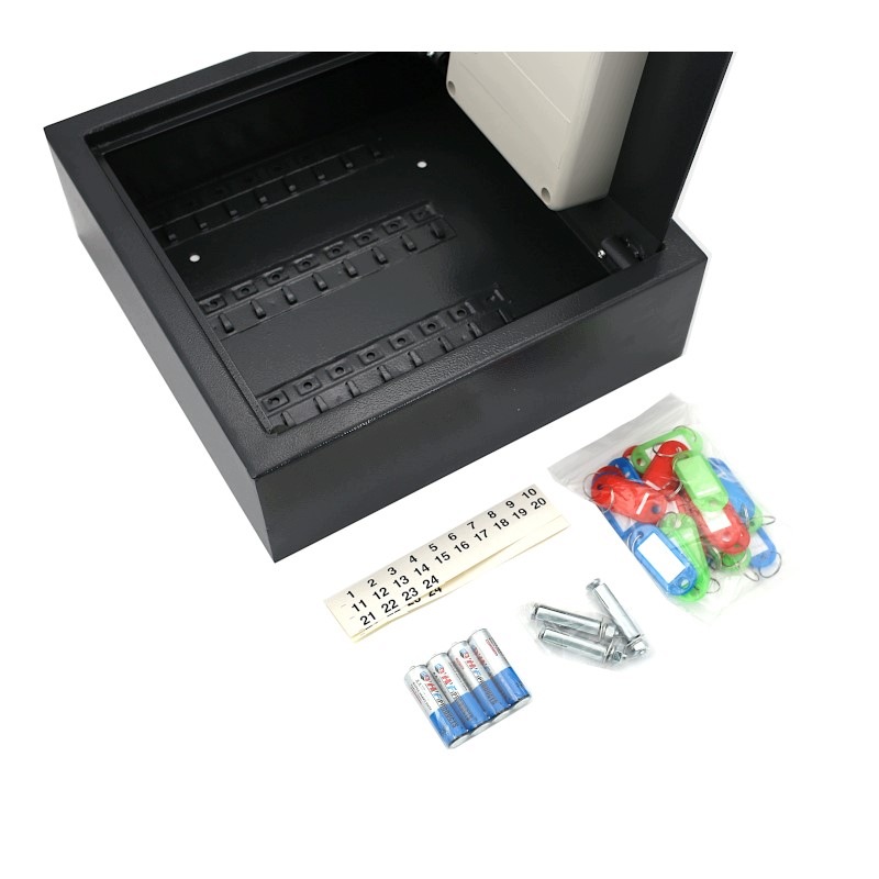 SEJF ELEKTRONICZNY NA KLUCZE 24 HACZYKI SZAFKA 33X25X10 CM ZAMEK NA KOD