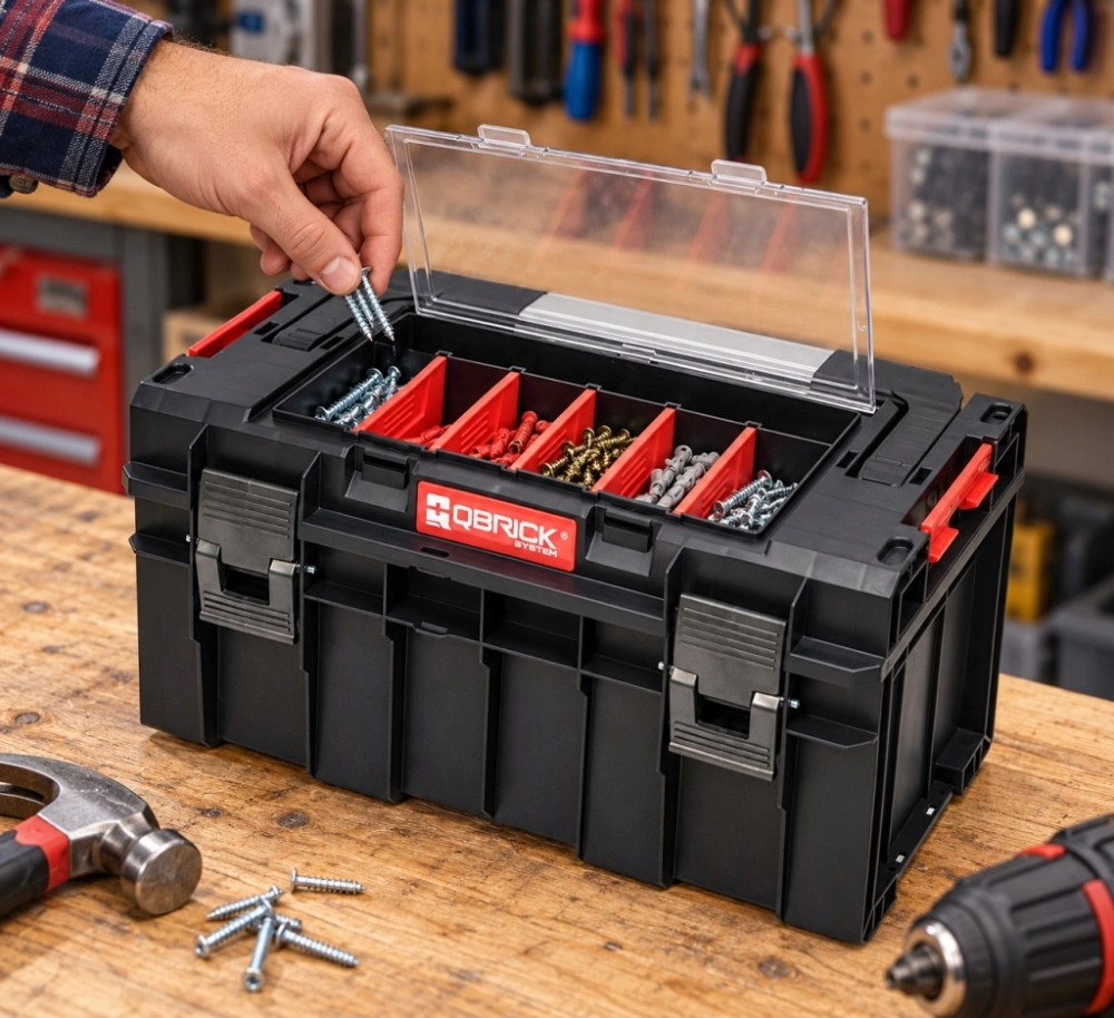 SKRZYNIA NARZĘDZIOWA QBRICK PRO 500 EXPERT 14 L ORGANIZER TACA PRZEGRODY