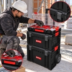 ZESTAW SKRZYŃ NARZĘDZIOWYCH QBRICK PRO CART 2 ORGANIZER WÓZEK NA KOŁACH