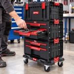 ZESTAW SKRZYNEK NARZĘDZIOWYCH QBRICK PRO SET2 3W1 TOOLBOX SZUFLADY