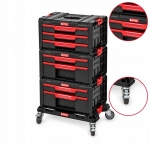 ZESTAW SKRZYNEK NARZĘDZIOWYCH QBRICK PRO SET1 3W1 SZUFLADY MODUŁOWE