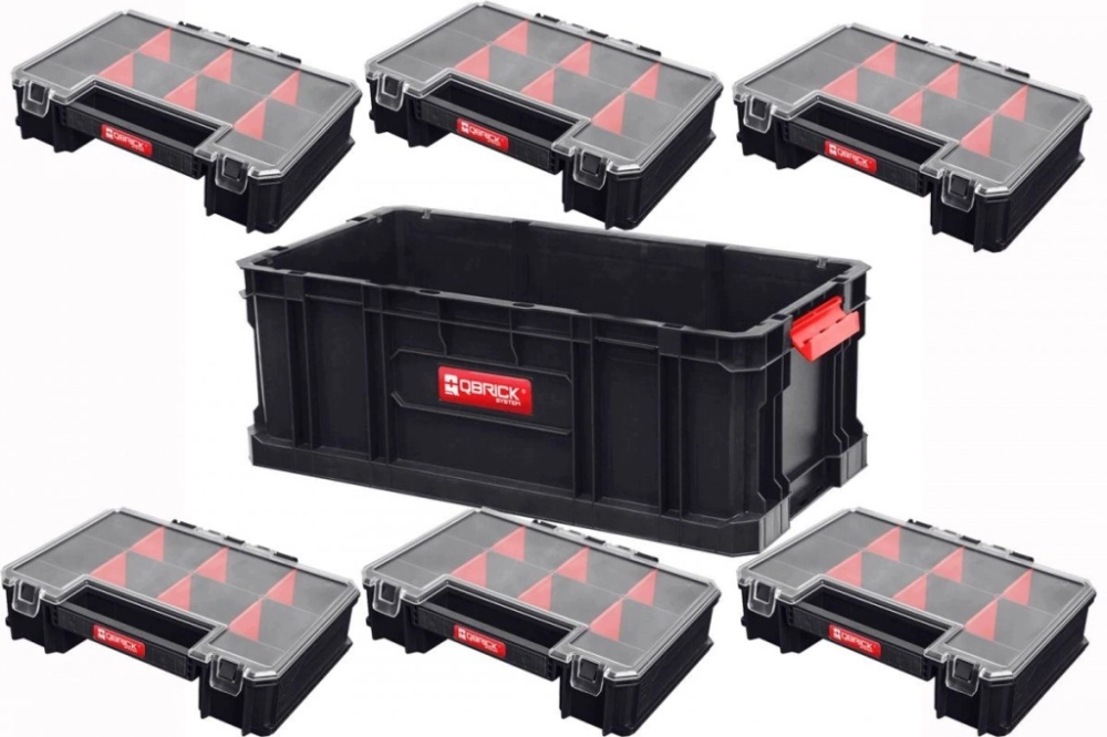 SKRZYNIA NARZĘDZIOWA QBRICK TWO BOX 200 ZESTAW 6 ORGANIZERÓW MULTI