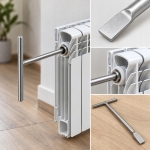 KLUCZ GRZEJNIKOWY DO GRZEJNIKA SKRĘCANIA GRZEJNIKÓW ALU ALUMINIOWYCH