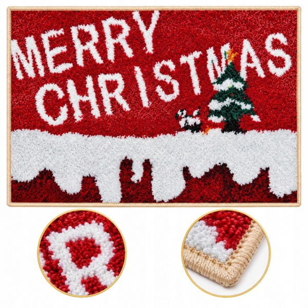 WYCIERACZKA ŚWIĄTECZNA 50X80 CM MATA POD DRZWI MERRY CHRISTMAS