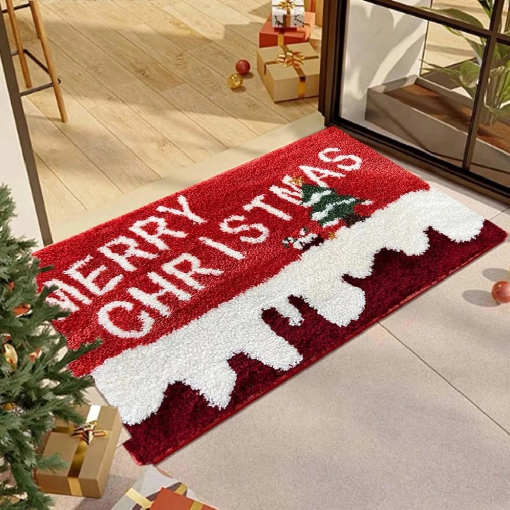 WYCIERACZKA ŚWIĄTECZNA 50X80 CM MATA POD DRZWI MERRY CHRISTMAS