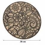 PODKŁADKA POD TALERZ OKRĄGŁA BOHO 38 CM MATA OCHRONNA NA STÓŁ BLAT
