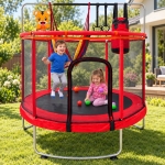 TRAMPOLINA DLA DZIECI 140 CM OGRODOWA DOMOWA KOSZ HAMAK WOREK PIŁKI