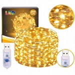 LAMPKI CHOINKOWE DRUCIKI 200 LED DIODY DEKORACJA ŚWIĄTECZNA ŚWIATEŁKA 6 M