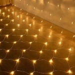 KURTYNA ŚWIETLNA LAMPKI 144 LED ŚWIĘTA BIAŁE CIEPŁE 2X2 M 8 TRYBÓW