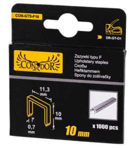 KLAMMERN TYP F 10 x 11,3 x 0,7 mm 1000 Stk. FÜR TAKER