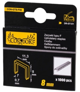 KLAMMERN TYP F 8 x 11,3 x 0,7 mm 1000 Stk. FÜR TAKER