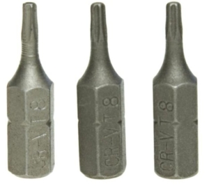 TORX BITS T15 x 25 mm 3 Stück BIT BITS GROT TORXY