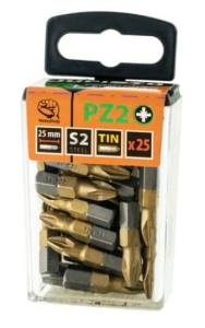 TITANIERTE KREUZENDSTÜCKE PZ2 x 25 mm 25 Stück