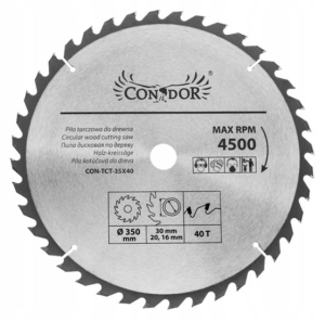 KREISSÄGE FÜR HOLZ 350 mm 40 ZÄHNE WIDIA