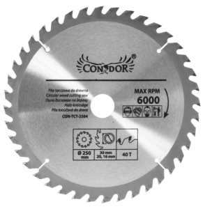 KREISSÄGE FÜR HOLZ 250 mm 40 ZÄHNE WIDIA