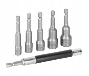 BITHALTER 6 Stk. MAGNETIC 1/4 SOCKET