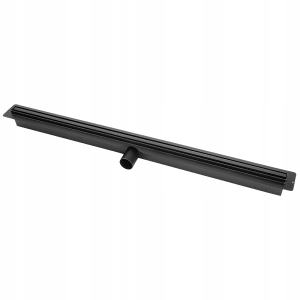 SLIM LINEAR ABLAUF BADEZIMMER DUSCHE 80CM SCHWARZ