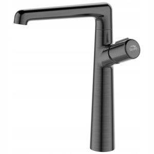 PRETO BATTERY STANDWASCHBECKEN MIT L AUSLAUF, GRAPHIT