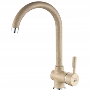 STANDMISCHER FÜR WASCHBECKEN MIT U-AUSLAUF BEIGE