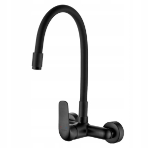 Spüle EBATERIA. WANDMONTAGE MIT SCHWARZEM AUSLAUF