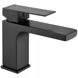 STANDWASCHBATTERIE MIT STECKER, SCHWARZ