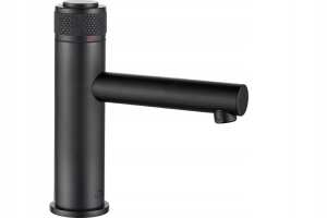 STANDWASCHBATTERIE MIT STECKER, SCHWARZ