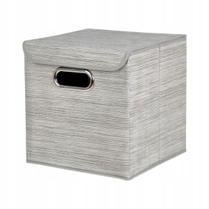 MIAMI FALTBOX MIT DECKEL 27X27X28CM BEIGE