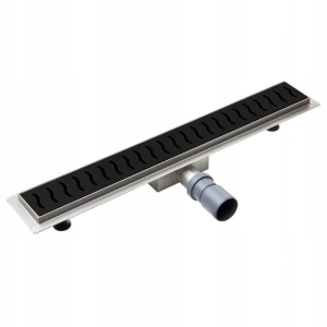 RONDA LINEAR ABLAUF BADEZIMMER DUSCHE 50CM SCHWARZ