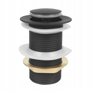 PLUG CLICK KLEINER RUNDER CLIP OHNE ÜBERLAUF SCHWARZ