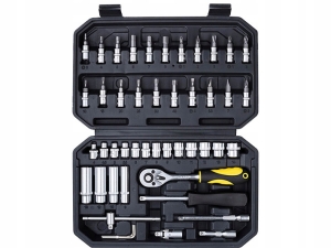 STECKSCHLÜSSELSATZ MIT RATSCHE 1/4 '47-TLG.