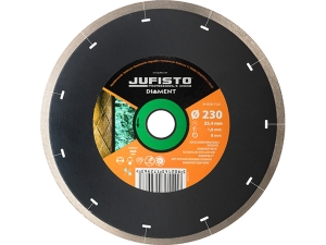 VOLLDIAMANTKLINGE MIT SCHNITTE 230X1.8X25.4MM