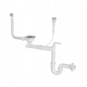 SIPHON 35 1 KAMMER MIT ÜBERLAUFSTOPFEN AUTOMATIK WEISS