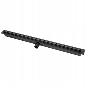 SLIM LINEAR ABLAUF BADEZIMMER DUSCHE 50CM SCHWARZ