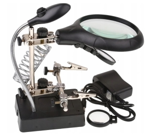 GREIFER MIT VERGRÖSSERUNG 62MM DRITTER HAND FÜR LED-LÖTEN