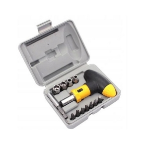 SCHRAUBENZIEHER-BIT MIT RATSCHE +13 BIT T-KURZ CRV ZKL1