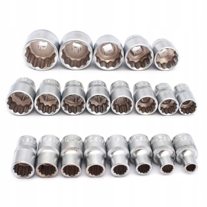 STECKSCHLÜSSEL IM KOFFER 21 ST. 1/2 '' 12 WINKEL 8-36M