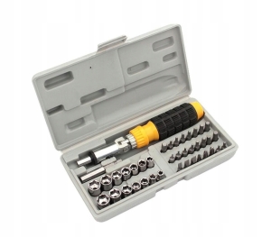 BIT-SCHRAUBENZIEHER MIT RATSCHE RATSCHE 40 BIT + 10 BIT