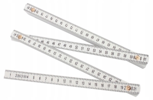 FALTBARES ABS-KUNSTSTOFFMESSUNG 2M WEIß, FEUCHTIGKEITSBESTÄNDIG