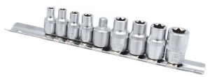 STECKSCHLÜSSEL TORX 9-TLG. 1/4 'UND 3/8' NXL SCHIENE