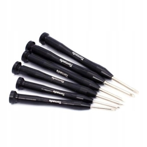 PRÄZISIONSSCHRAUBENZIEHER 6 METALLGRIFFE + KASSETTE