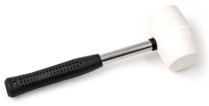 GUMMIHAMMER 90MM 910GR METALL WEIßER GUMMI / ELAST