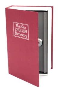 SAFE BOOK WÖRTERBUCH ENG 180X115X55 ROT XL