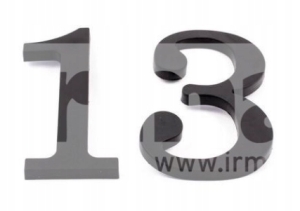 ZIFFERNUMMER AUF DEM HAUS KUNSTSTOFF 6/9 SCHWARZ-17,5 CM