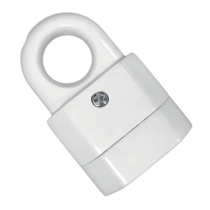 FLACHBUCHSE BUCHSE MIT B/U-HALTER WEISS DISP