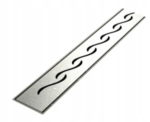 DUSCHABLAUF AUS EDELSTAHL, LINEAR, WELLE 100 cm