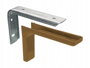 REGALWINKELSTÜTZE MIT ABDECKUNG 180 mm NUSSBAUM
